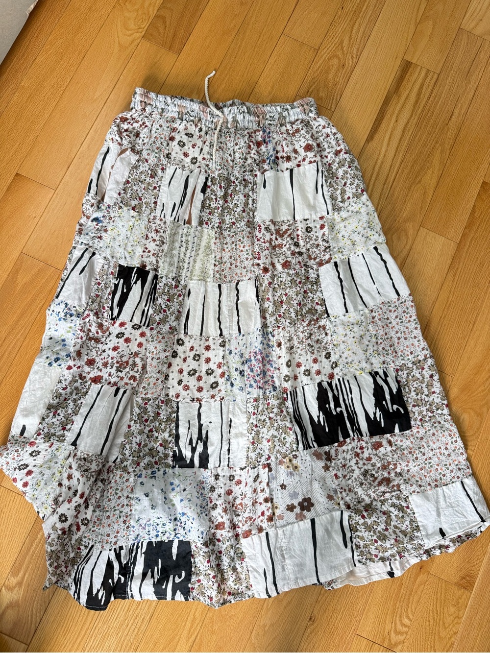 Patchwork Cotton Skirt
